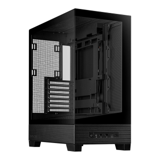 Gabinete ASUS A31 TG Black Negro Micro-ATX con Vidrio Templado y Soporte BTF | Sin Fuente