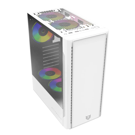 Gabinete Gamer Balam Rush NYX GI730 Micro-ATX Blanco con Cristal Templado y 3 Ventiladores RGB | BR-936101