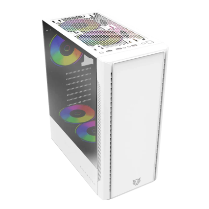 Gabinete Gamer Balam Rush NYX GI730 Micro-ATX Blanco con Cristal Templado y 3 Ventiladores RGB | BR-936101