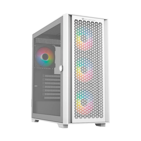 Gabinete Gamer Balam Rush Carbono Twin Mate 7000 ATX Blanco con Doble Panel, 4 Ventiladores ARGB y USB-C | BR-938808