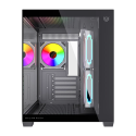 Gabinete Gamer Balam Rush Tank Core Pro GI925 Micro-ATX Full Cristal Negro con 3 Ventiladores ARGB | BR-943840