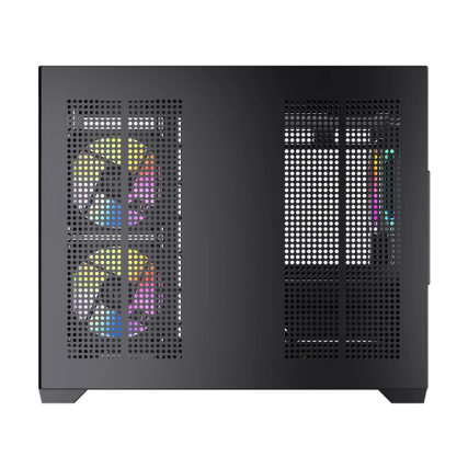 Gabinete Gamer Balam Rush Tank Core Pro GI925 Micro-ATX Full Cristal Negro con 3 Ventiladores ARGB | BR-943840