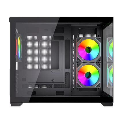 Gabinete Gamer Balam Rush Tank Core Pro GI925 Micro-ATX Full Cristal Negro con 3 Ventiladores ARGB | BR-943840