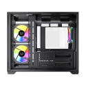 Gabinete Gamer Balam Rush Tank Core Pro GI925 Micro-ATX Full Cristal Negro con 3 Ventiladores ARGB | BR-943840