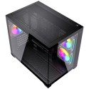 Gabinete Gamer Balam Rush Tank Core Pro GI925 Micro-ATX Full Cristal Negro con 3 Ventiladores ARGB | BR-943840