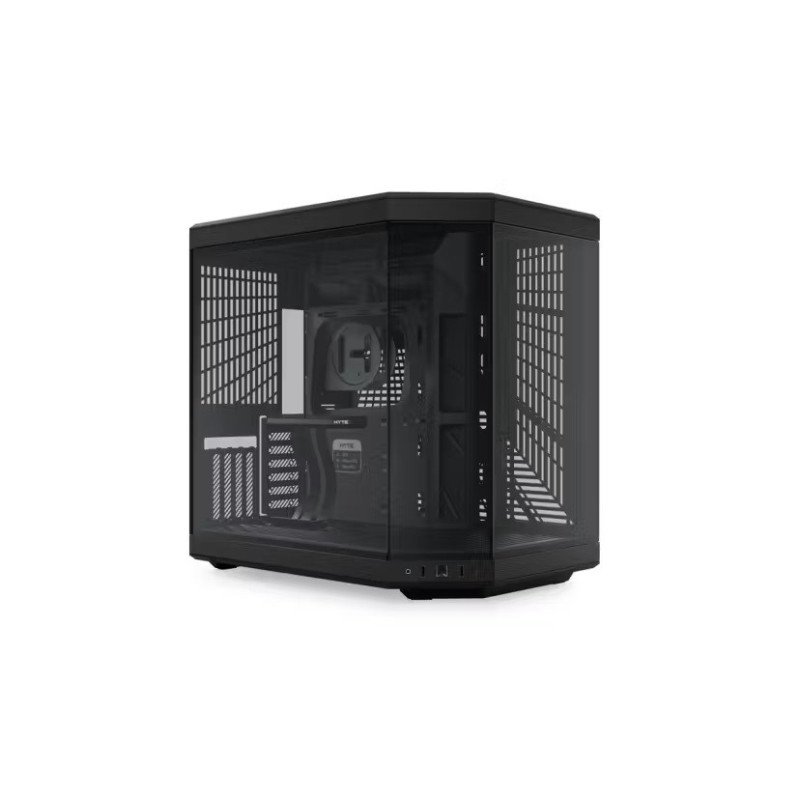 Gabinete HYTE Y70 Negro Mid Tower con Cable Riser Incluido, Vidrio Panorámico y Diseño Premium