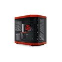 Gabinete HYTE Y70 Negro/Rojo Mid Tower con Cable Riser, Vidrio Panorámico y Diseño Premium