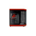 Gabinete HYTE Y70 Negro/Rojo Mid Tower con Cable Riser, Vidrio Panorámico y Diseño Premium