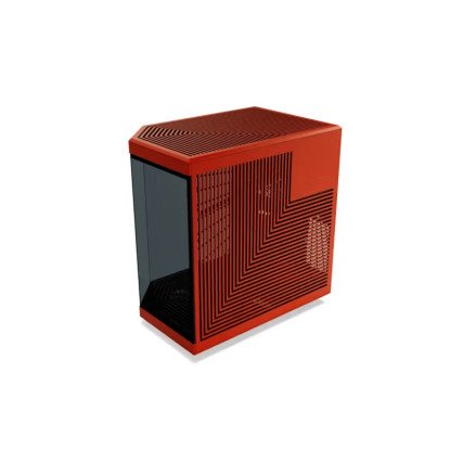 Gabinete HYTE Y70 Negro/Rojo Mid Tower con Cable Riser, Vidrio Panorámico y Diseño Premium