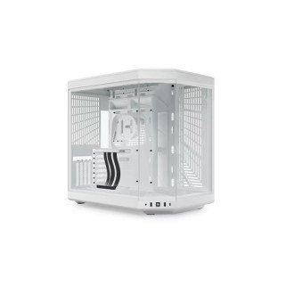 Gabinete HYTE Y70 Blanco Mid Tower con Cable Riser, Vidrio Panorámico y Diseño Premium