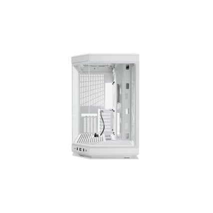 Gabinete HYTE Y70 Blanco Mid Tower con Cable Riser, Vidrio Panorámico y Diseño Premium