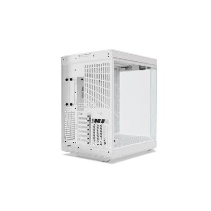 Gabinete HYTE Y70 Blanco Mid Tower con Cable Riser, Vidrio Panorámico y Diseño Premium