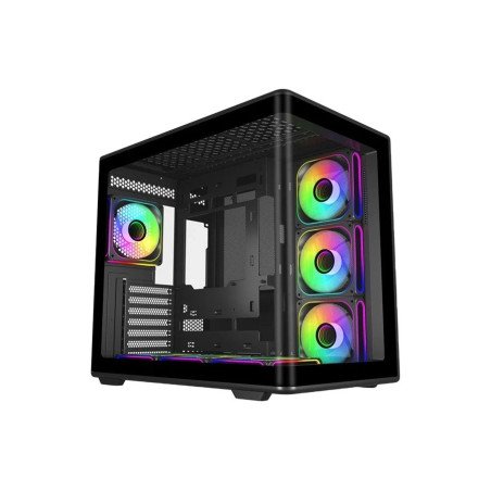 Gabinete Cooler Master Elite 600 Black ATX con 7 Ventiladores ARGB, Vidrio Templado y Alto Flujo de Aire