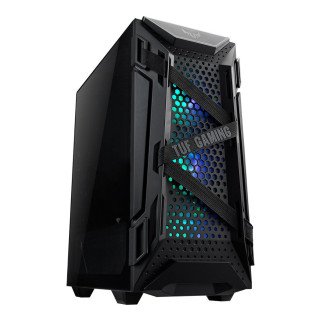 Gabinete ASUS TUF Gaming GT301 Negro ATX con Vidrio Templado y 4 Ventiladores RGB ARGB