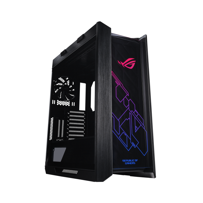 Gabinete ASUS ROG Strix Helios GX601 Negro E-ATX con Vidrio Templado, Iluminación RGB y 3 Ventiladores de 120 mm
