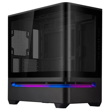 Gabinete ASUS Prime AP202 TG ARGB Negro, Media Torre, Vidrio Templado Curvo, Sin Fuente