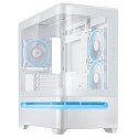 Gabinete ASUS Prime AP202 TG ARGB Blanco, Media Torre, Vidrio Templado Curvo, Sin Fuente