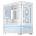 Gabinete ASUS Prime AP202 TG ARGB Blanco, Media Torre, Vidrio Templado Curvo, Sin Fuente