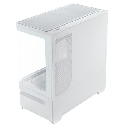 Gabinete ASUS Prime AP202 TG ARGB Blanco, Media Torre, Vidrio Templado Curvo, Sin Fuente