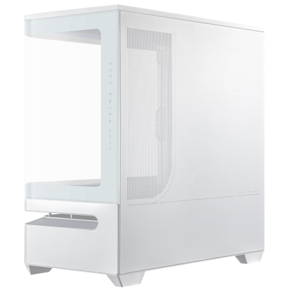 Gabinete ASUS Prime AP202 TG ARGB Blanco, Media Torre, Vidrio Templado Curvo, Sin Fuente