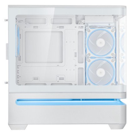 Gabinete ASUS Prime AP202 TG ARGB Blanco, Media Torre, Vidrio Templado Curvo, Sin Fuente
