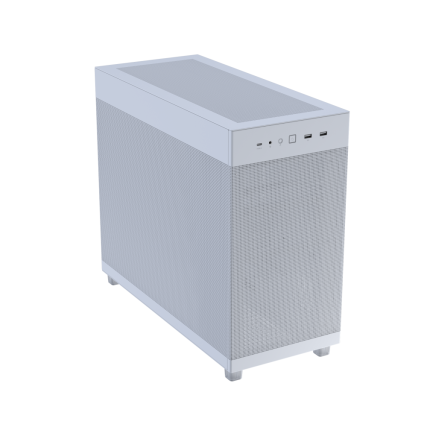 Gabinete ASUS Prime AP303 Mesh White, Media Torre, Panel de Malla, Sin Fuente