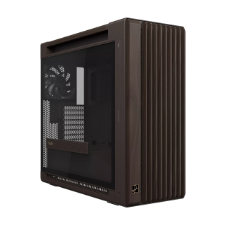 Gabinete ASUS ProArt PA602 Walnut Wood TG PWM Retro Brown,  Media Torre, Madera, Sin Fuente