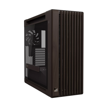 Gabinete ASUS ProArt PA602 Walnut Wood TG PWM Retro Brown,  Media Torre, Madera, Sin Fuente