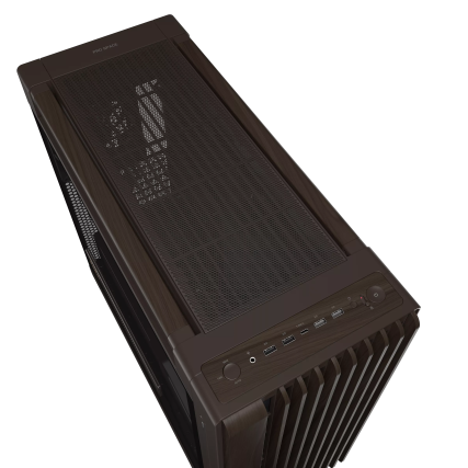 Gabinete ASUS ProArt PA602 Walnut Wood TG PWM Retro Brown,  Media Torre, Madera, Sin Fuente