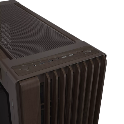 Gabinete ASUS ProArt PA602 Walnut Wood TG PWM Retro Brown,  Media Torre, Madera, Sin Fuente
