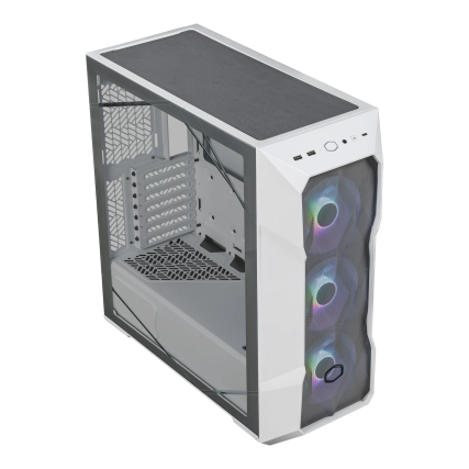Gabinete Cooler Master TD500 Mesh V2 White , 3 Ventiladores ARGB 120mm, Micro-ATX,  Sin Fuente