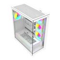 Gabinete XZEAL XZGAEX1W Full Torre E-ATX, 4 Ventiladores ARGB, Cristal / Metal, Blanco, Sin fuente