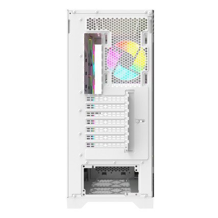 Gabinete XZEAL XZGAEX1W Full Torre E-ATX, 4 Ventiladores ARGB, Cristal / Metal, Blanco, Sin fuente