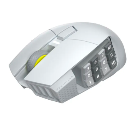 Mouse Gamer Corsair Scimitar Elite Wireless RGB Blanco, 26,000 DPI, 16 Botones Programables