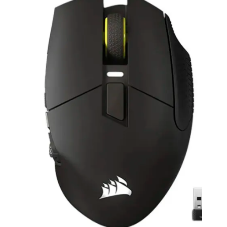 Mouse Gamer Corsair Scimitar Elite Wireless RGB Negro/Amarillo, 26,000 DPI, 16 Botones Programables