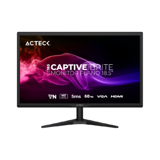Monitor Acteck Captive Brite CB185 18.5" HD 60Hz TN HDMI VGA Negro