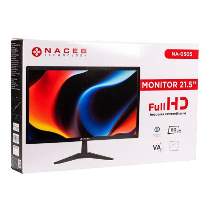 Monitor LED Naceb NA-0505 21.5" Full HD Panel VA 60Hz HDMI/VGA Negro