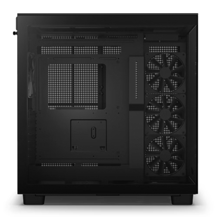 Gabinete NZXT H9 Flow Negro ATX Mid Tower con USB-C | Doble Cámara, Vidrio Templado y Alto Flujo de Aire