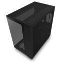 Gabinete NZXT H9 Flow Negro ATX Mid Tower con USB-C | Doble Cámara, Vidrio Templado y Alto Flujo de Aire