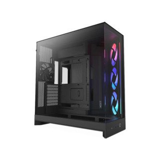 Gabinete NZXT H9 Flow RGB Negro ATX Mid Tower (CM-H92FB-R1) con USB-C, Vidrio Templado y Alto Flujo de Aire