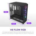 Gabinete NZXT H9 Flow RGB Negro ATX Mid Tower (CM-H92FB-R1) con USB-C, Vidrio Templado y Alto Flujo de Aire