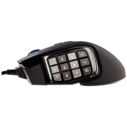 Mouse Gamer Corsair Scimitar RGB Elite Óptico RGB 18,000 DPI, 17 Botones Programables, Negro