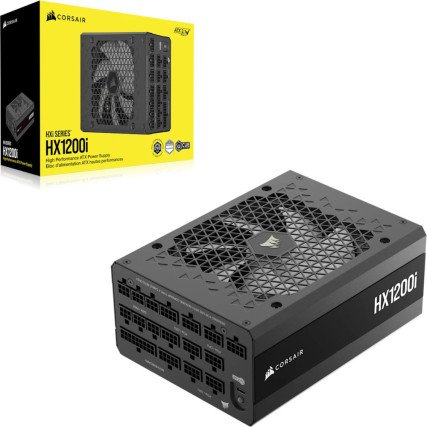 Fuente de Poder Corsair HX1200i 1200W 80 Plus Platinum Full Modular ATX 3.1 PCIe 5.1 Negra