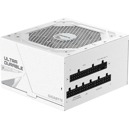 Fuente de Poder Gigabyte UD1000GM PG5 ICE 1000W 80 Plus Gold Full Modular PCIe Gen5 16-Pin ATX 3.0 Blanca