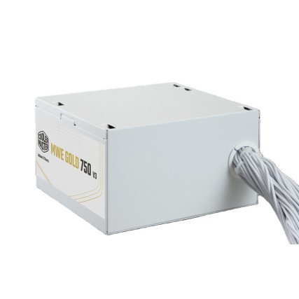 Fuente de Poder Cooler Master MWE 750W Blanca ATX 3.1 PFC Activo No Modular