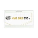 Fuente de Poder Cooler Master MWE 750W Blanca ATX 3.1 PFC Activo No Modular