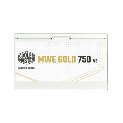 Fuente de Poder Cooler Master MWE 750W Blanca ATX 3.1 PFC Activo No Modular