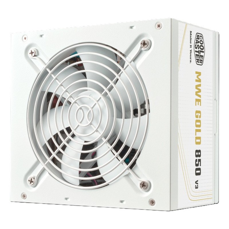 Fuente de Poder Cooler Master MWE 850W Blanca ATX 3.1 PFC Activo No Modular Fuente de Poder Cooler Master MWE 850W Blanca ATX 3.1 PFC Activo No Modular
