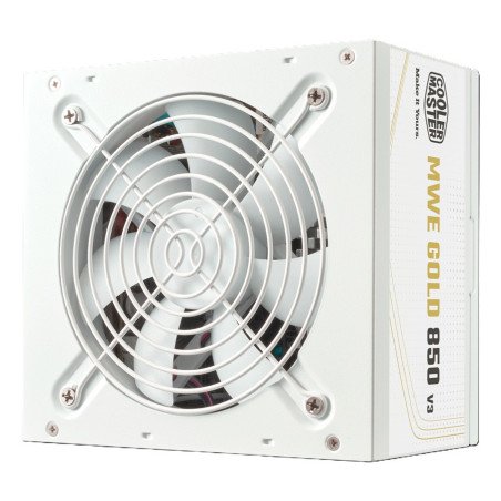 Fuente de Poder Cooler Master MWE 850W Blanca ATX 3.1 PFC Activo No Modular