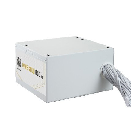 Fuente de Poder Cooler Master MWE 850W Blanca ATX 3.1 PFC Activo No Modular